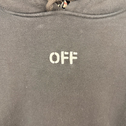 Off White Felpa Con Ricamo Stitched Arrows Black Pullover Hoodie