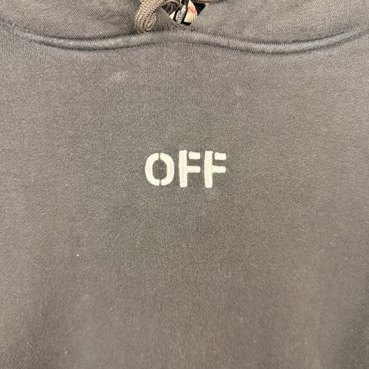 Off White Felpa Con Ricamo Stitched Arrows Black Pullover Hoodie