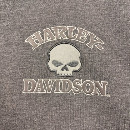 Harley Davidson Skull Backhit & Sleeve Hit Full Zip Hoodie