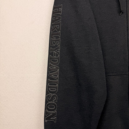 Harley Davidson Skull Backhit & Sleeve Hit Full Zip Hoodie