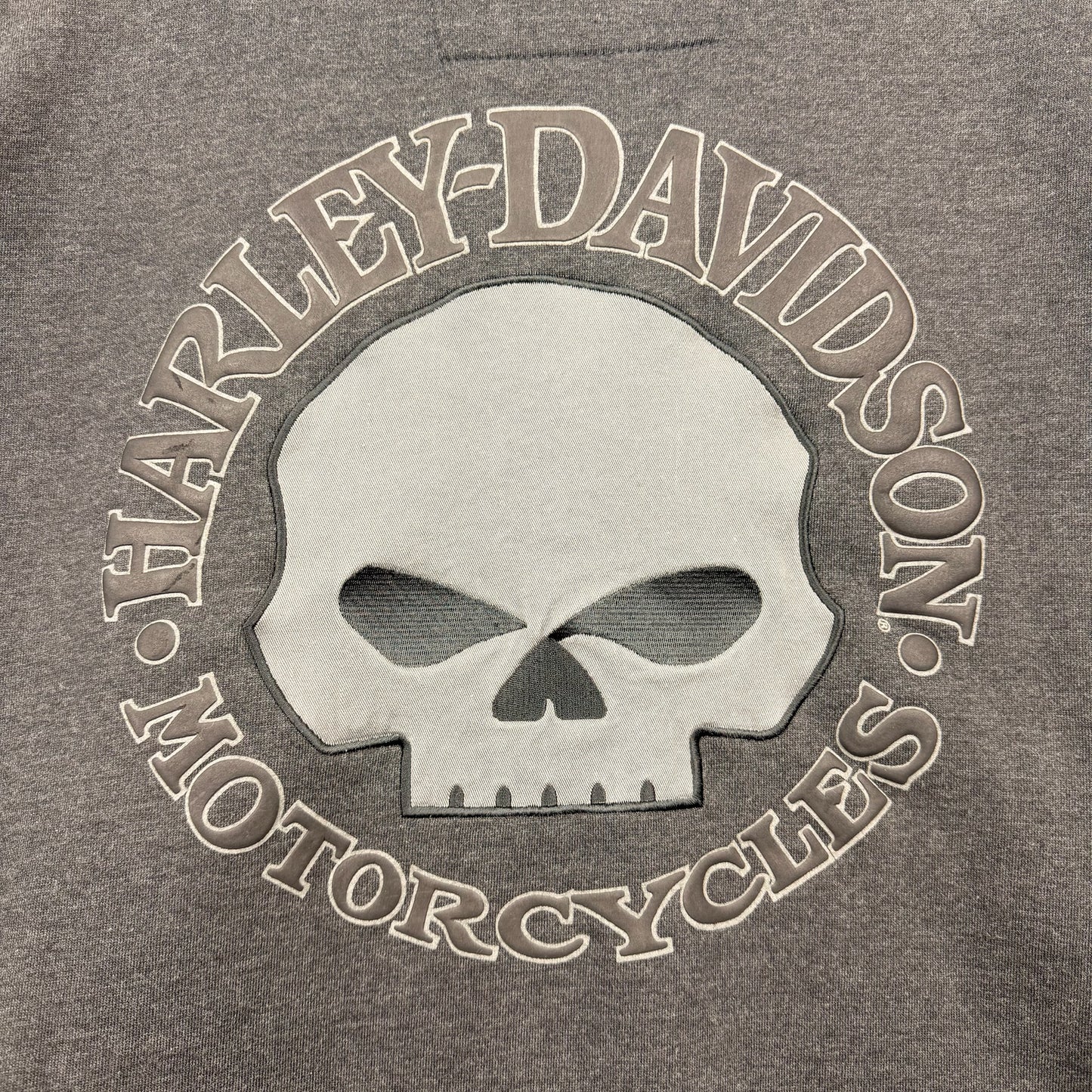 Harley Davidson Skull Backhit & Sleeve Hit Full Zip Hoodie