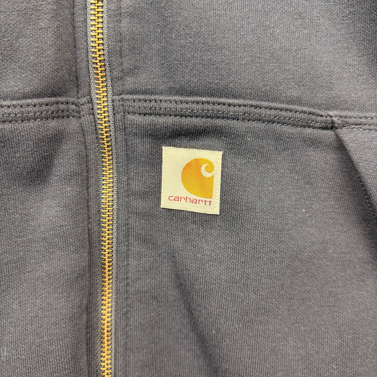 Carhartt Rain Defender Loose Fit Blue Graphic Logo Pullover Navy Hoodie