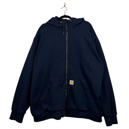 Carhartt Rain Defender Loose Fit Blue Graphic Logo Pullover Navy Hoodie