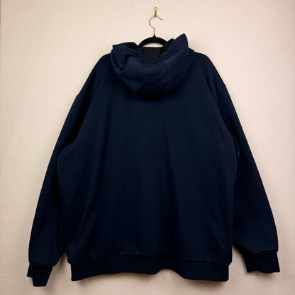 Carhartt Rain Defender Loose Fit Blue Graphic Logo Pullover Navy Hoodie