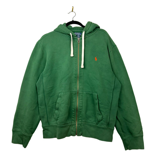 Vintage Polo Ralph Lauren Green Full Zip Basic Pony Hoodie