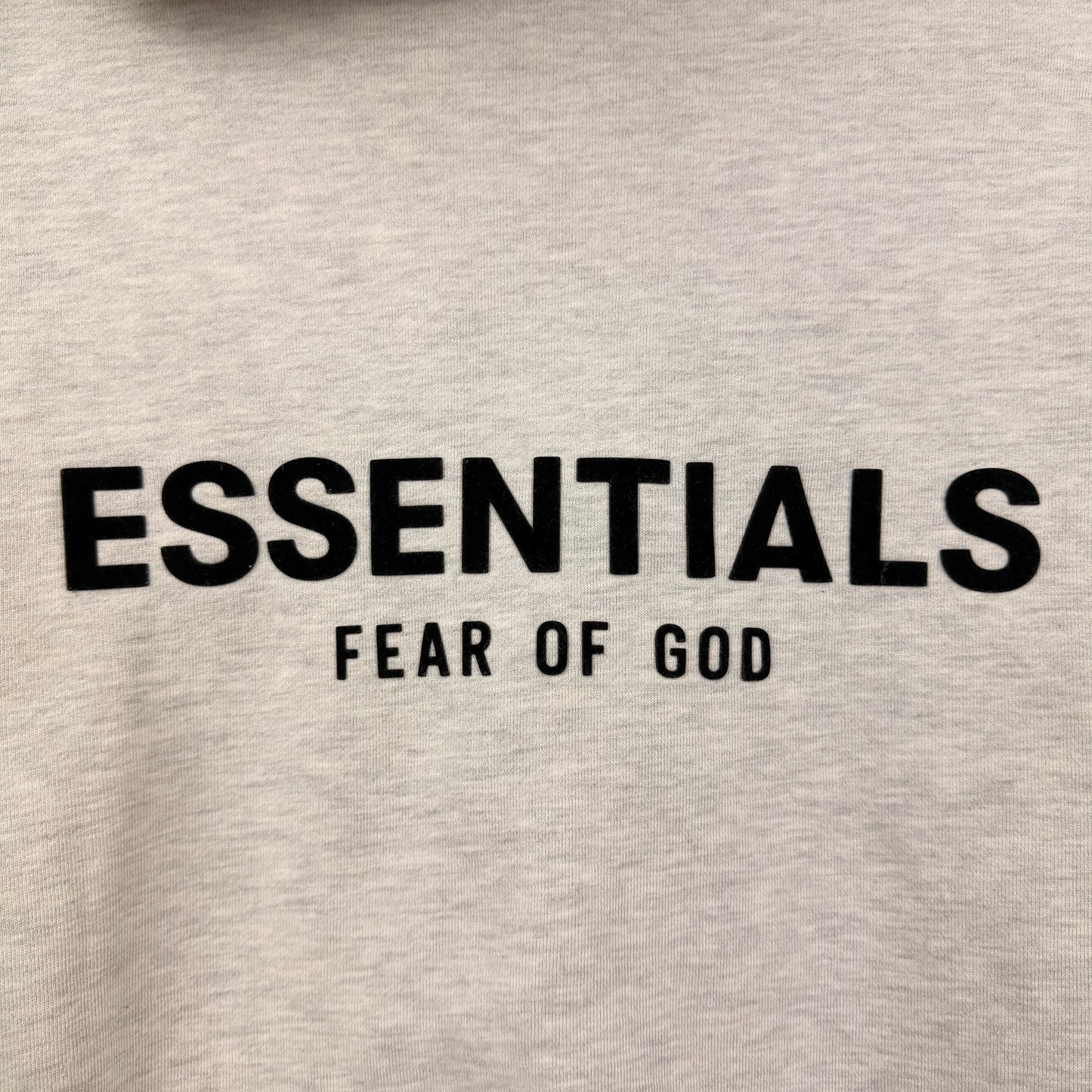 Essentials Fear of God Grey Felt Back Script Logo Pullover Hoodie