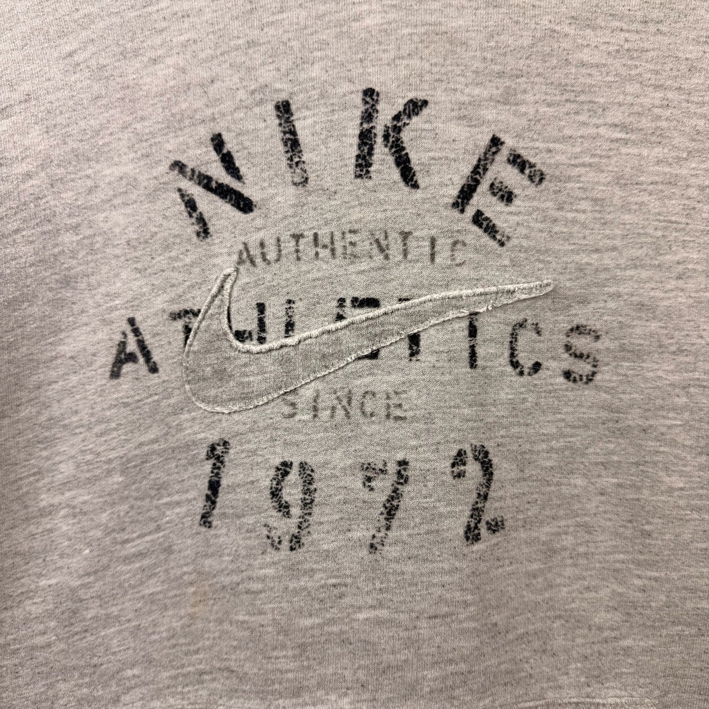 Y2K Grey Tag Nike Grey Pullover Graphic Hoodie