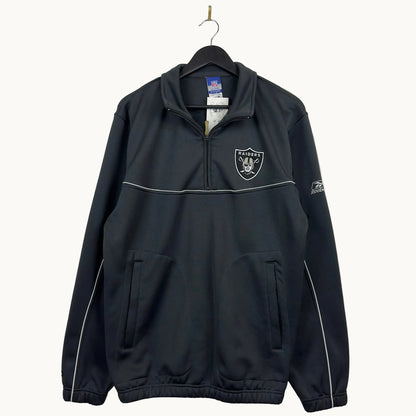 Y2K Reebok Oakland Raiders Quarter Zip Pullover Jacket