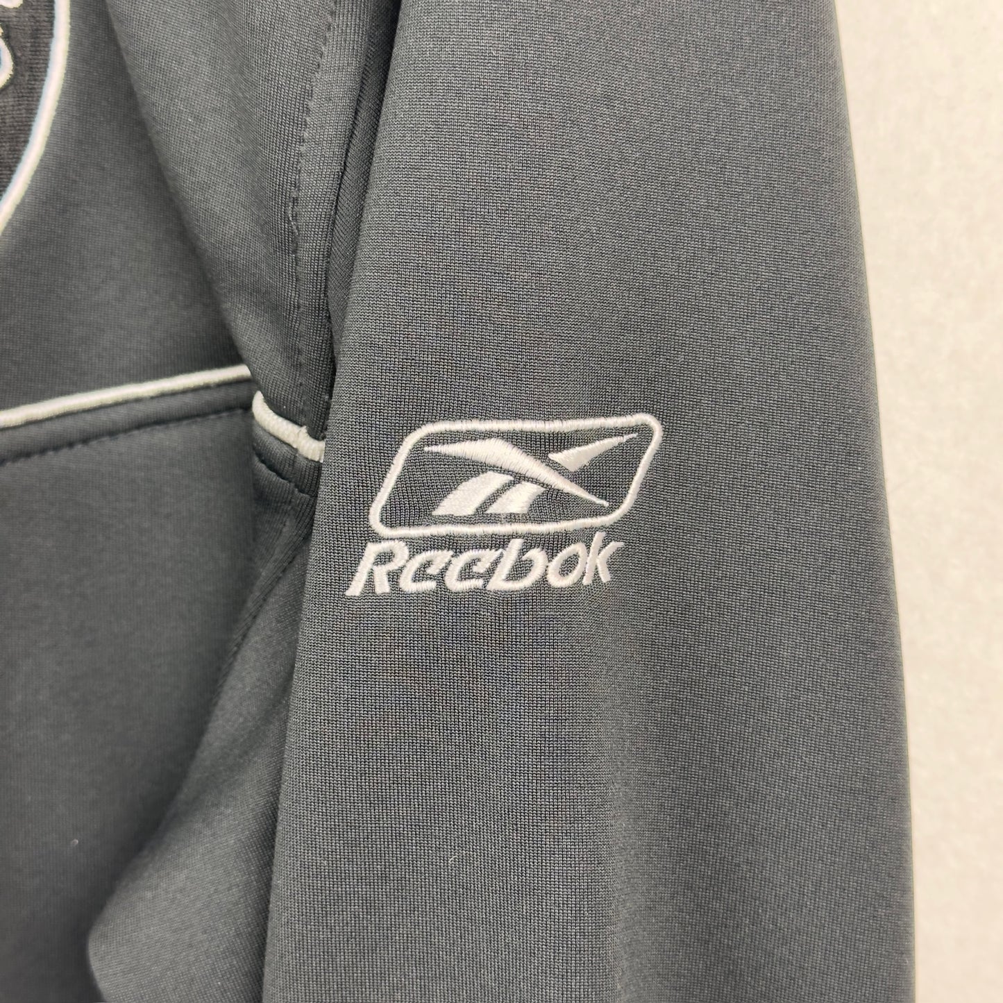 Y2K Reebok Oakland Raiders Quarter Zip Pullover Jacket