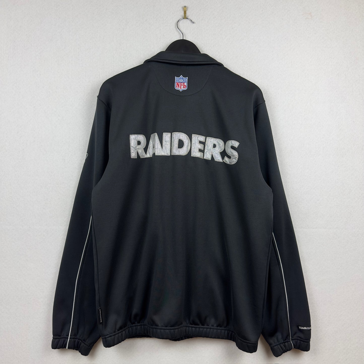 Y2K Reebok Oakland Raiders Quarter Zip Pullover Jacket