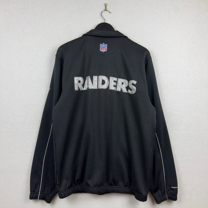 Y2K Reebok Oakland Raiders Quarter Zip Pullover Jacket