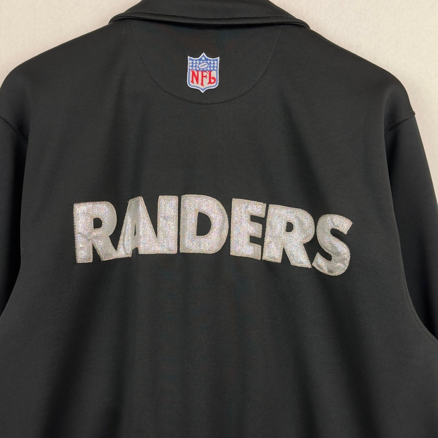 Y2K Reebok Oakland Raiders Quarter Zip Pullover Jacket