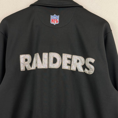 Y2K Reebok Oakland Raiders Quarter Zip Pullover Jacket