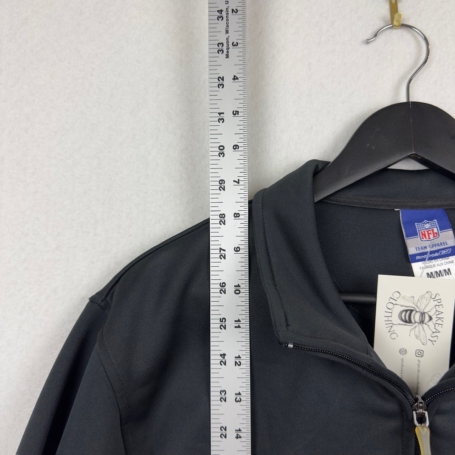 Y2K Reebok Oakland Raiders Quarter Zip Pullover Jacket