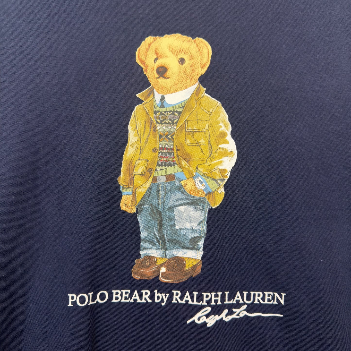 Modern Polo Ralph Lauren Polo Bear Navy Long Sleeve Shirt