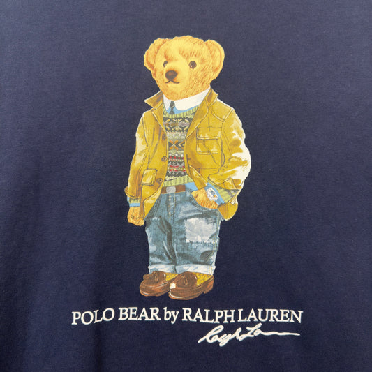 Modern Polo Ralph Lauren Polo Bear Navy Long Sleeve Shirt