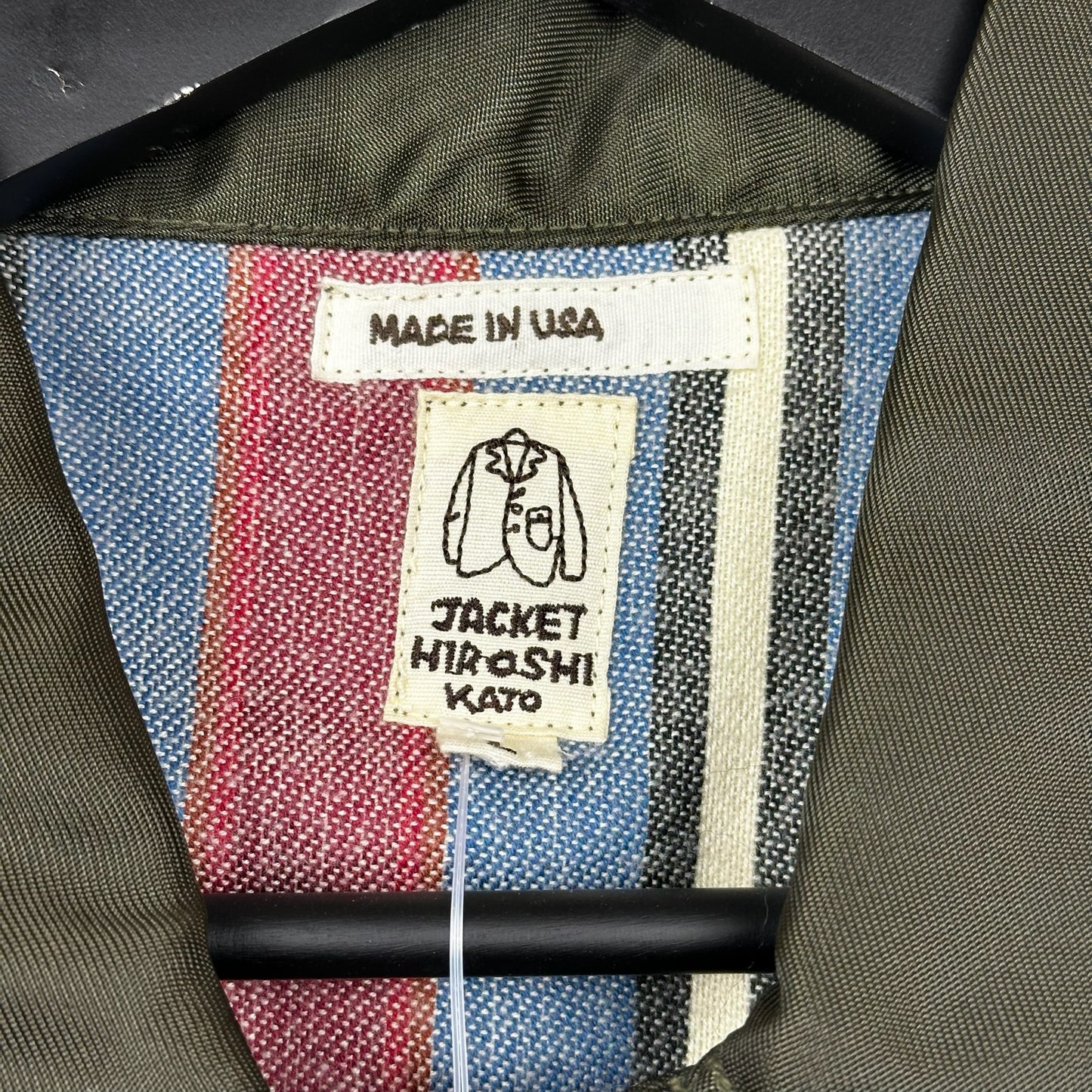 Hiroshi Kato Satin Green Chore/Barn Style Long Jacket