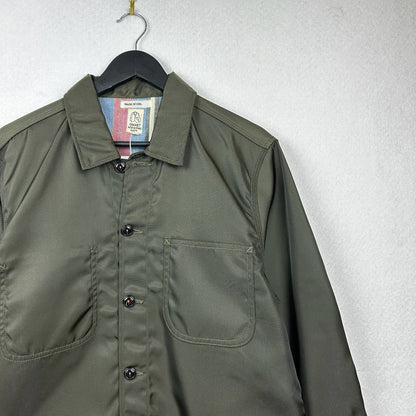 Hiroshi Kato Satin Green Chore/Barn Style Long Jacket