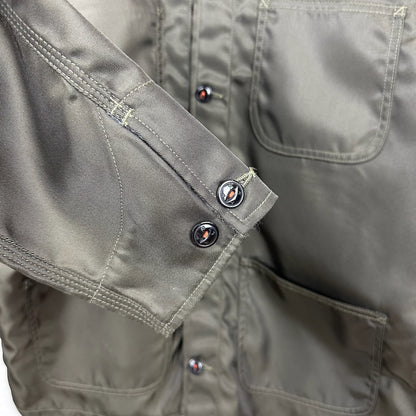 Hiroshi Kato Satin Green Chore/Barn Style Long Jacket