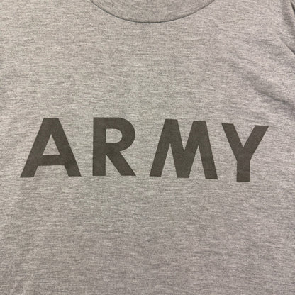 Vintage Army Issued Fitness Uniform Mock Neck Grey Long Sleeve Tee