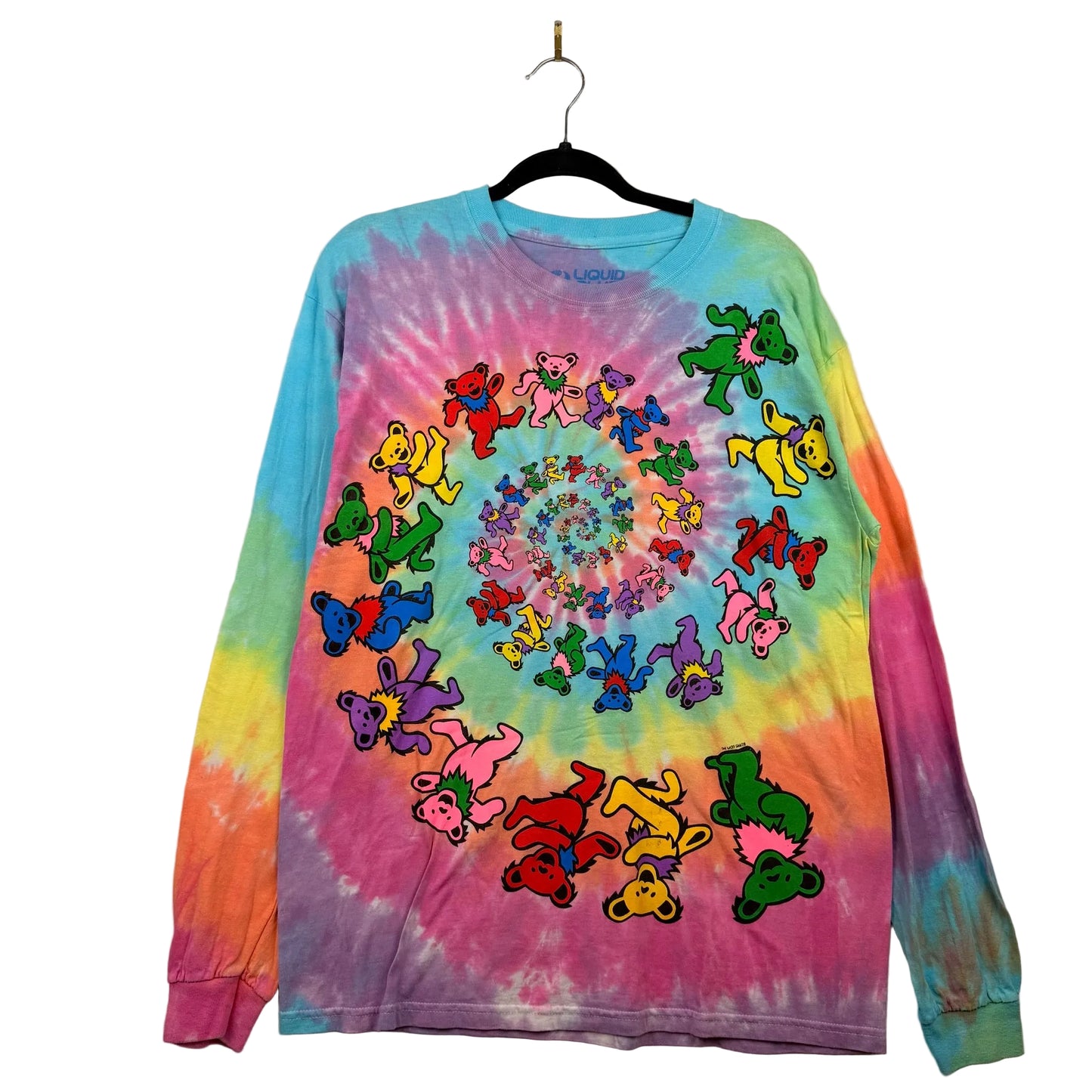 Vintage 95' Greatfuldead Spiral Bear Tiedye Long Sleeve Tee