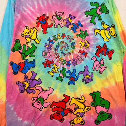Vintage 95' Greatfuldead Spiral Bear Tiedye Long Sleeve Tee
