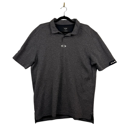 Modern Oakley Regular Fit Center Logo Grey Polo Shirt