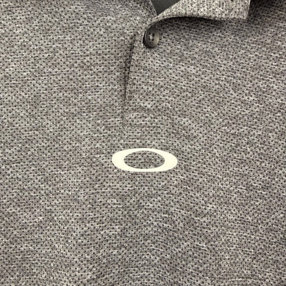 Modern Oakley Regular Fit Center Logo Grey Polo Shirt