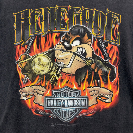 Vintage Harley Davidson Warner Bros Looney Tunes Tasmanian Devil Graphic Shirt