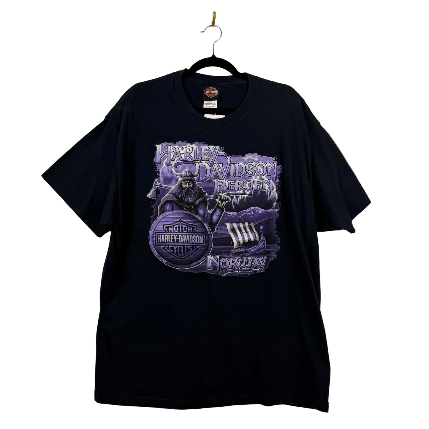 Harley Davidson Viking Bergen Norway Graphic Shirt