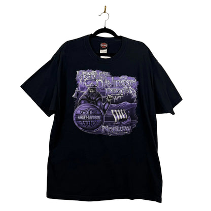 Harley Davidson Viking Bergen Norway Graphic Shirt