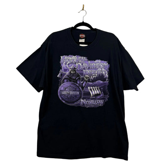 Harley Davidson Viking Bergen Norway Graphic Shirt
