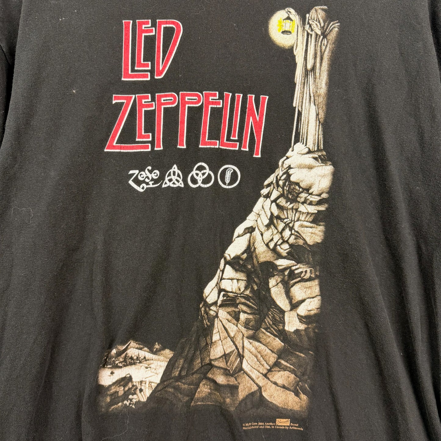 Vintage Artimonde 04' Led Zeppelin Black Graphic Tee w/ Back Hit