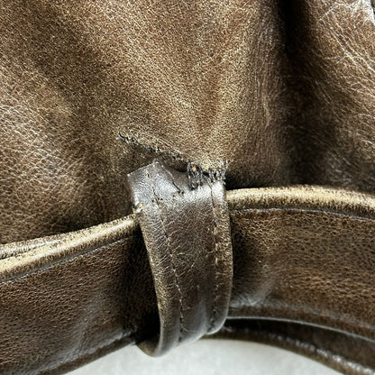 Screamin Eagle Brown Genuine Leather Biker Jacket