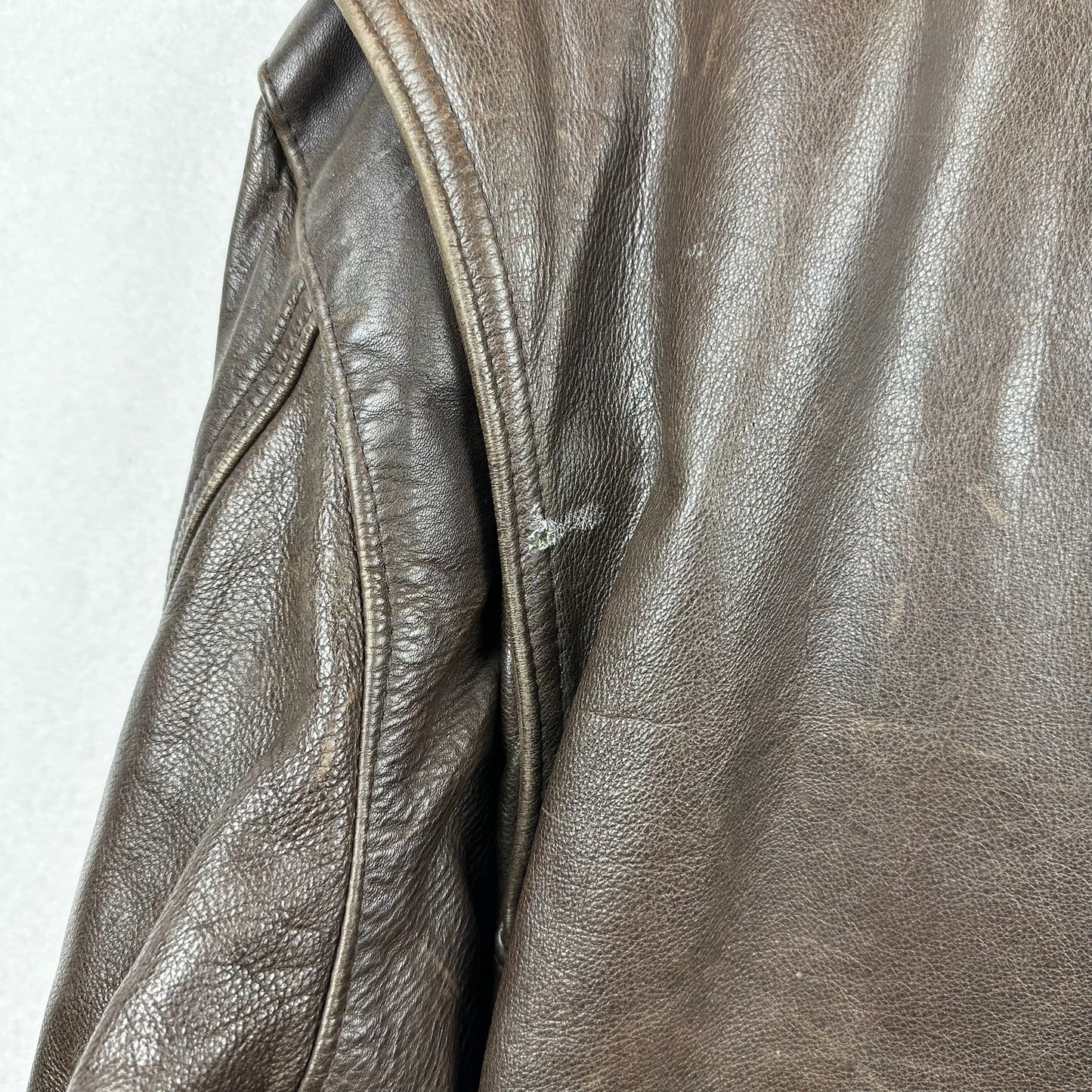 Screamin Eagle Brown Genuine Leather Biker Jacket