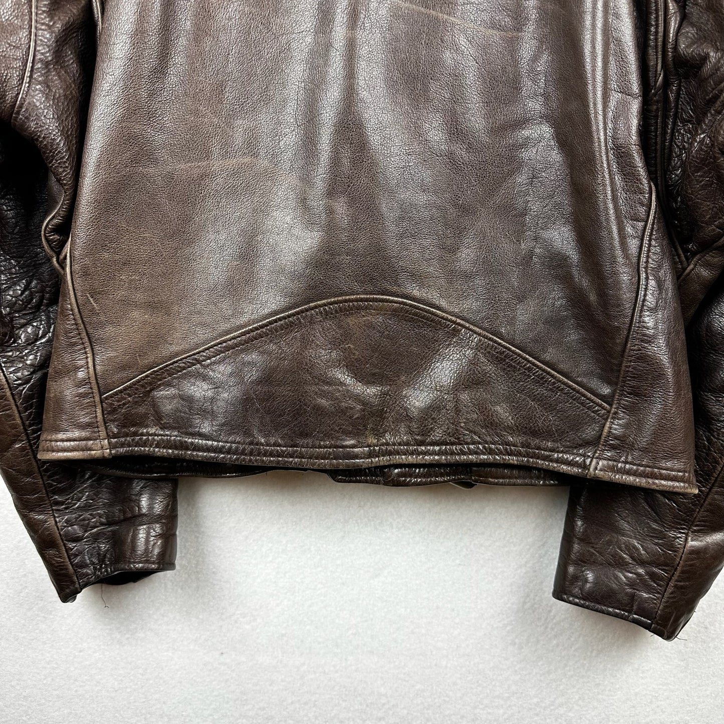 Screamin Eagle Brown Genuine Leather Biker Jacket