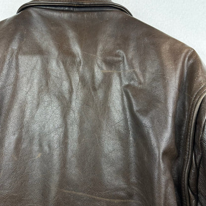 Screamin Eagle Brown Genuine Leather Biker Jacket