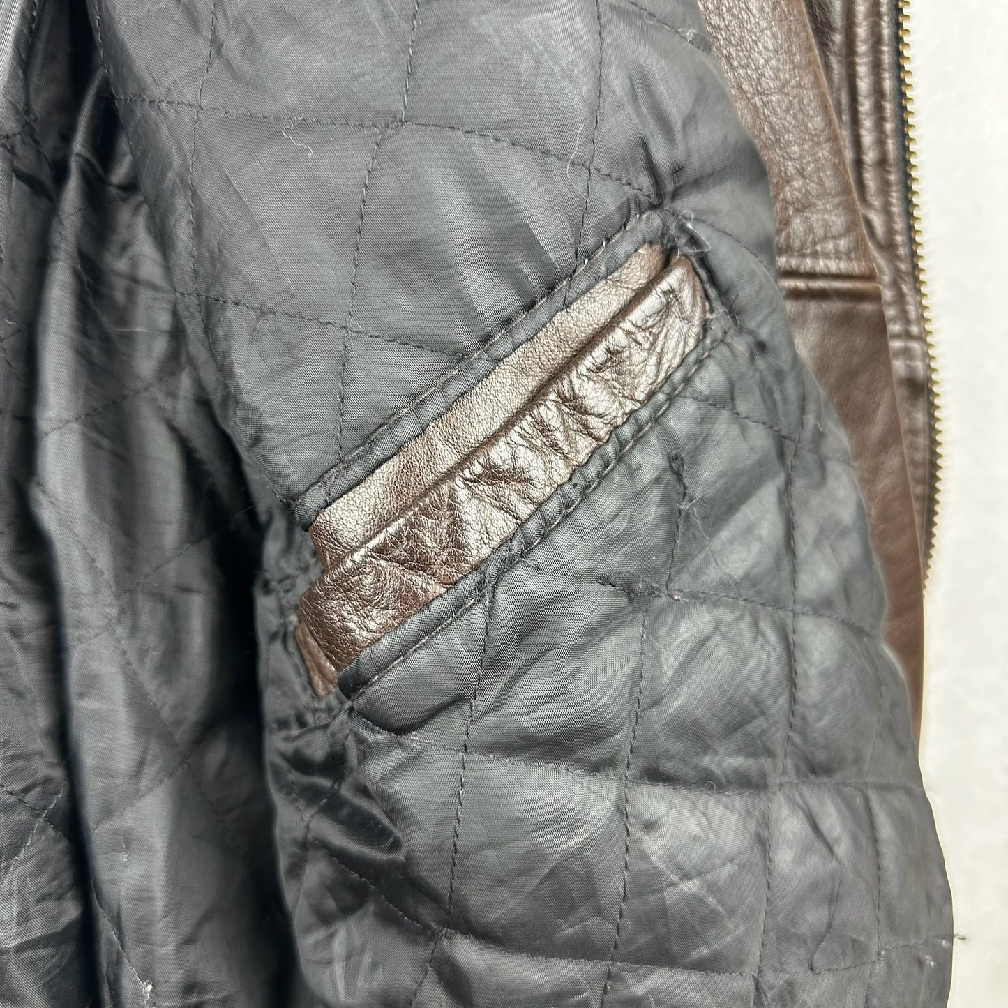 Screamin Eagle Brown Genuine Leather Biker Jacket