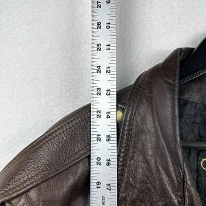 Screamin Eagle Brown Genuine Leather Biker Jacket