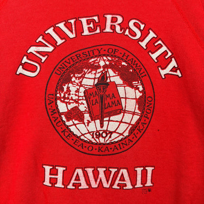 Vintage 80's Hawaii University Red Pullover Crewneck