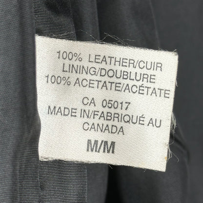 Vintage Brockum Brown Button Down Blank Genuine Leather Jacket