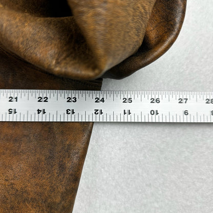 Vintage Brockum Brown Button Down Blank Genuine Leather Jacket