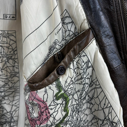 Vintage Hard Rock Cafe Avirex Ankara Brown Full Zip A Genuine Leather Jacket