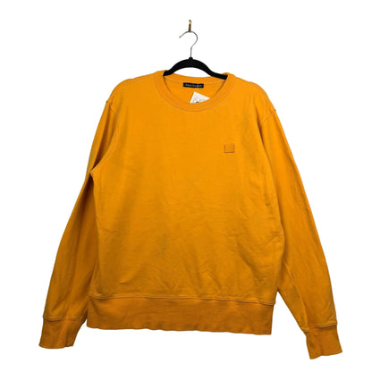 Acne Studio Robot Logo Yellow Pullover Basic Crewneck
