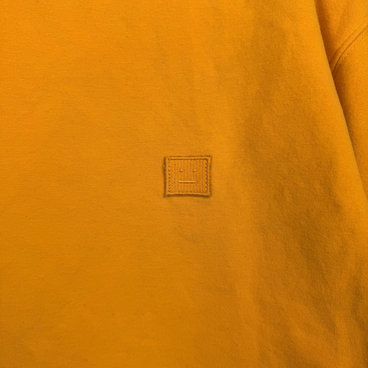 Acne Studio Robot Logo Yellow Pullover Basic Crewneck