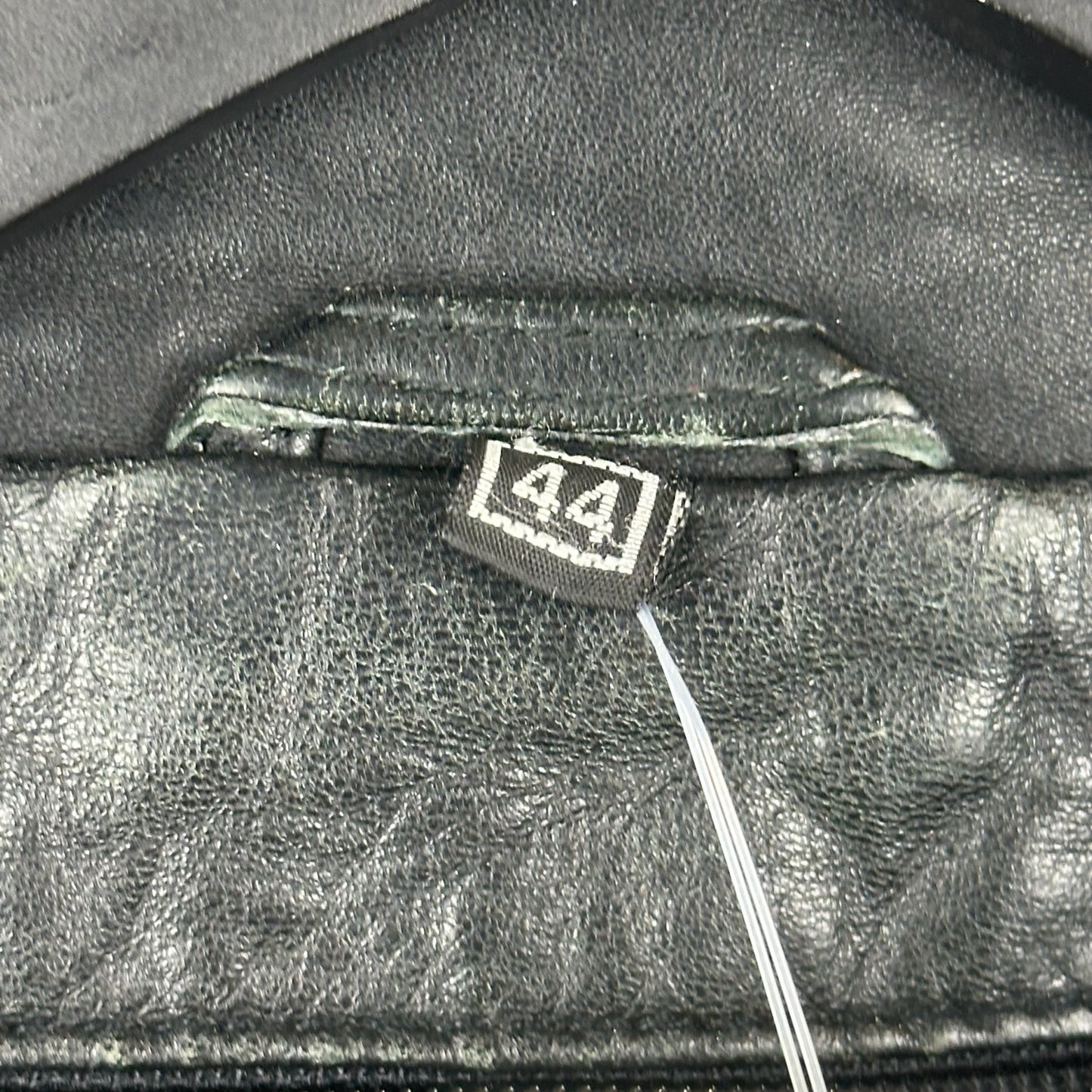 Vintage Boutique of Leather Black w/ Brown Accent Genuine Leather Full Zip Jacket