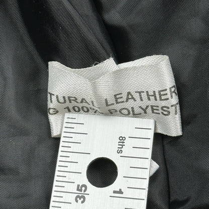 Vintage Boutique of Leather Black w/ Brown Accent Genuine Leather Full Zip Jacket