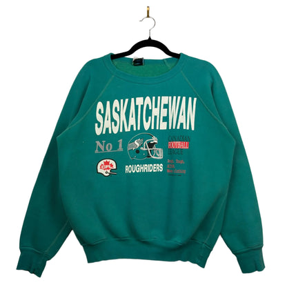 Vintage Waves Saskatchewan Roughriders CFL Green Pullover Crewneck