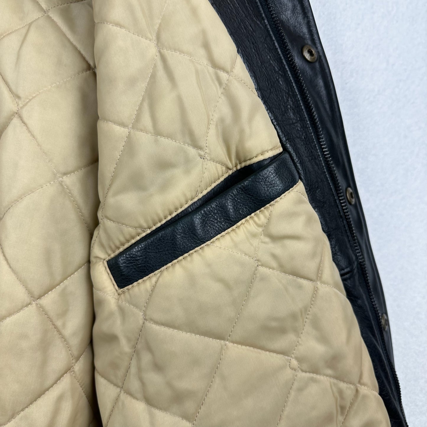 Vintage Mondetta Sports Embroidery Black Full Zip Leather Jacket