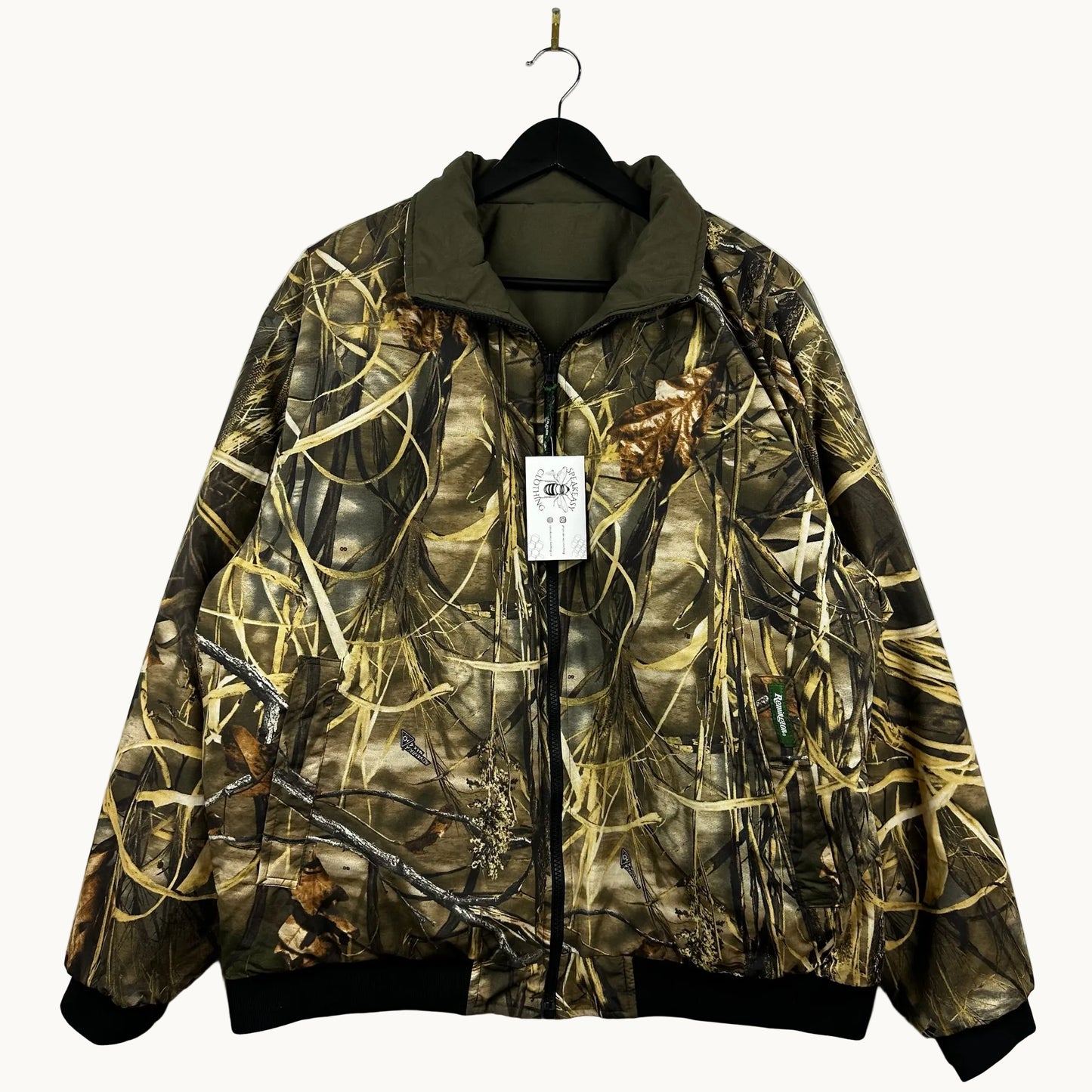 Vintage Remington Realtree AOP Full Zip Insulated Hooded Jacket